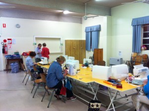 Wednesday night members busy working