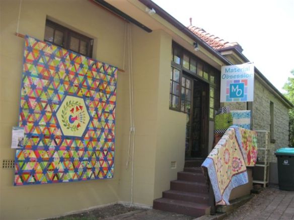 EPQ raffle quilt at Material Obsession, Drummoyne