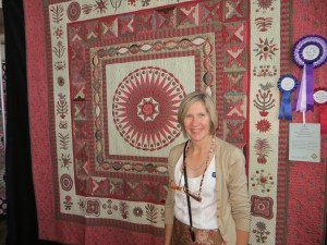 Louise Smith and her Best of Show quilt - Bonaparte and Bohemia