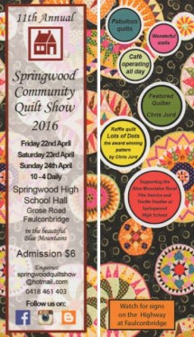 Springwood 2016 Show flyer